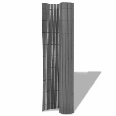 Image de vidaXL Clôture de jardin double face PVC 150 x 500 cm Gris