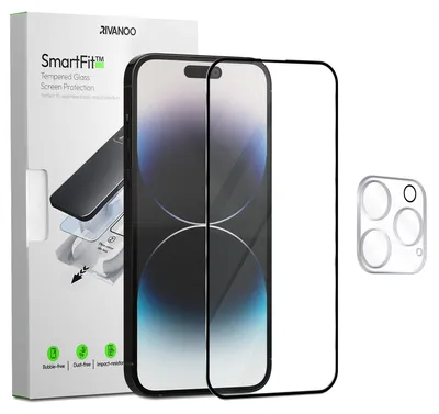 Produktbild von 1-Pack iPhone 14 Pro Displayschutzfolie & 1-Pack Kameraschutz - Gehärtetes Glas | [Automatische Installation] - Blasenfrei