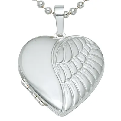 Produktbild von JOBO Medaillon Herz Flügel 925 Sterling Silber teilmattiert