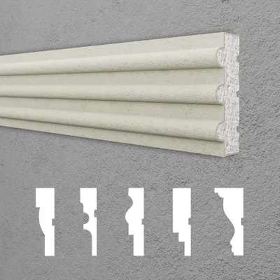 Produktbild von HEXIM Fassadenprofile Gesimsprofile Aussenfassade Fassadenstuck Fassadenelemente Fassade verkleiden Außenstuck - (DML-97, 50 x 150 mm, 10 Meter / 5 Profile)