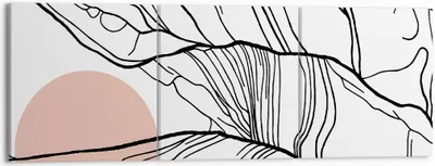Produktbild von Bild auf Leinwand - Leinwandbild - 3 Teile - Abstraktion Linien Sonne - 150x50cm - Wand Bild - Wanddeko - Wandbilder - Leinwanddruck - Bilder - Wanddekoration - Leinwand bilder - CA150x50-4770