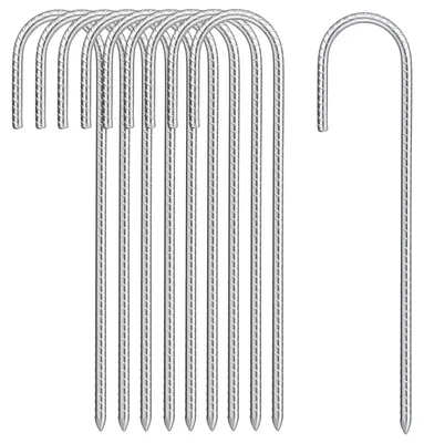 Image de Lot de 12 piquets en acier inoxydable pour tentes