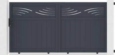 Produktbild von Schiebetor aus aluminium 3m HALTI H.160cm grau