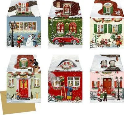 Produktbild von Weihnachtshäuschen, Miniatur-Adventskal. (Behr), sort.i.D.