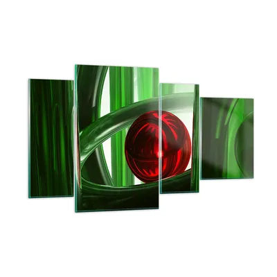 Produktbild von Bilder auf glas - Computergrafik 3d modern Komposition - 120x70cm - Glasbilder - Wandbilder - Kunstdruck - Wanddekoration aus Glas - Glas Bilder - Wandbild auf Glas - GDL120x70-0359