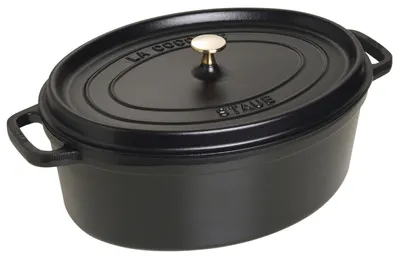 Zdjęcie produktu dla Staub - Garnek żeliwny owalny La Cocotte 8L Czarny