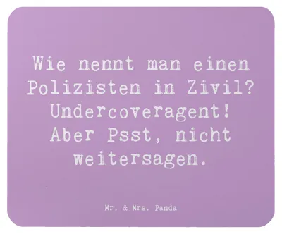 Produktbild von Mr. & Mrs. Panda Mauspad Spruch Geheimer Polizist - Lavendeltraum - Geschenk, mousematte, pc, Mouse Pad, Polizei, Beruf, Berufspassion, Mousepad, Anerkennung, Berufe