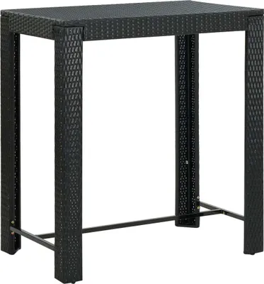 Immagine prodotto di vidaXL Tavolo bar da giardino nero 100x60,5x110,5 cm in poly rattan