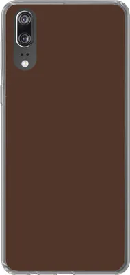 Produktbild von MuchoWow® Handyhülle Schutzhülle Hülle für Telefoonhoesje Huawei P20 Braun - Dunkel - Farben Silikon Softcase Handy Hülle - Hardcover