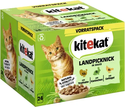 Produktbild von KITEKAT™ Portionsbeutel Multipack Vorratspack Landpicknick in Sauce 4 x 24 x 85g