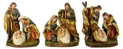 Produktbild von Krippenfigur Hlg. Familie, Krippenblock 3-teilig 8,5 cm