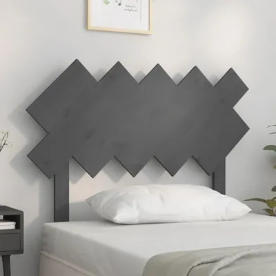 Immagine prodotto di vidaXL Testiera grigia 104x3x80,5 cm in legno di pino massiccio - Testiera - Testiere - Testiera letto - Testiera in legno