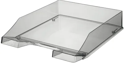Obrázek produktu pro Han Classic zásobník na dopisy TRANSPARENTNÍ, 6 KUSŮ, Moderní, průhledný a stohovatelný zásobník v neotřelém designu do formátu DIN A4/C4, 1026-X-24, průhledně šedý