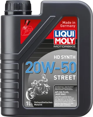 Produktbild von LIQUI MOLY HD Synth Street für 20W-50 1 Liter Motoröl Motorenöl Vollsynthetisch H-D 62600042 Öl Motorradöl Motorbike