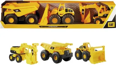 Produktbild von Funrise Baufahrzeug-paket 3 Fahrzeuge Cat Gelb Kinder Gelb One Size