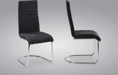 Produktbild von Esszimmerstühle Stühle Freischwinger 4er Set - TIGO - Webstoff Schwarz