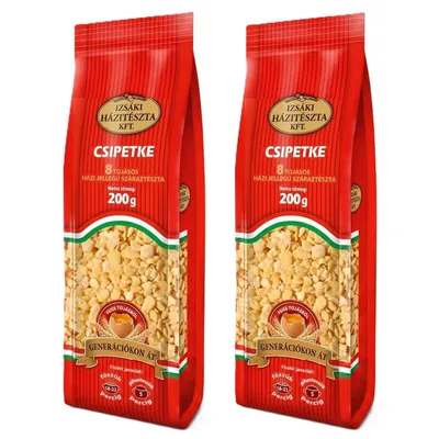 Produktbild von Izsaki Csipetke Premium Traditionelle Ungarische Eiernudeln (8 Eier), 2 x 200g