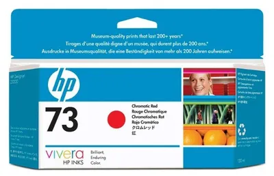Zdjęcie produktu dla HP Czerwony chromatyczny wkład atramentowy 73 DesignJet 130 ml, Drukarki HP Designjet seria Z3200, Termiczny druk atramentowy, Czerwony chromatyczny, Enterprise, Singapur, 202 mm