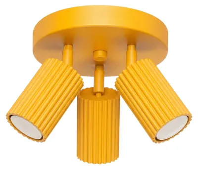 Produktbild von Plafond KARBON 3P gelb 3xGU10 10W Aluminium 18x19.5x19.5cm Sollux Lighting