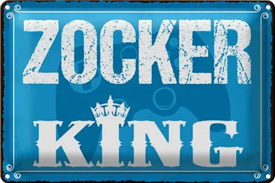 Produktbild von Blechschild Spruch 30x20cm Zocker King Controller