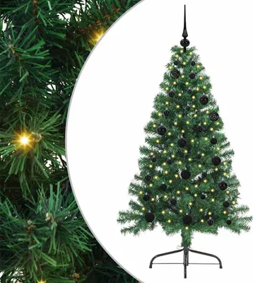 Obrázek produktu pro vidaXL Umělý předsvětlený vánoční stromek zelený 150 cm PVC