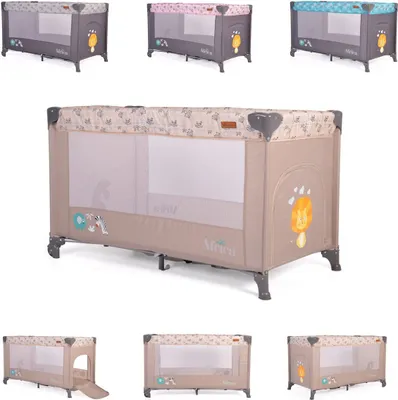 Produktbild von Cangaroo Reisebett Africa Laufstall Seiteneingang Matratze Sichtfenster Tasche beige