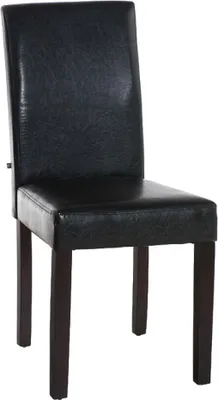 Produktbild von CLP Esszimmerstuhl Ina Kunstleder mit hoher Rückenlehne braun Gestell Farbe dunkelbraun