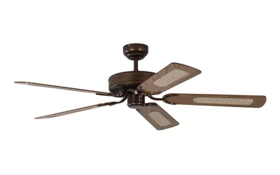 Immagine prodotto di Ventilatore da soffitto Potkuri Bronzo antico / Rovere 132 cm con catenella