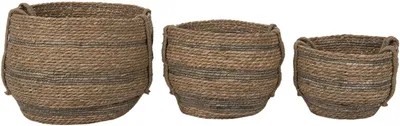 Obrázek produktu pro Clayre & Eef 6RO0550 Sada 3 úložných košů hnědá Ø 38x32 cm