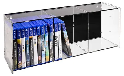 Produktbild von STACK - Modulares Playstation 3,4 und 5 Regal aus Acrylglas, stapelbar / Medienregal Aufbewahrung Wandmontage
