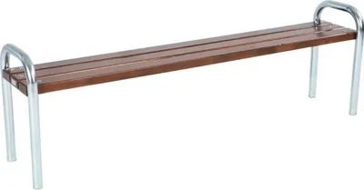 Produktbild von Casa Padrino Gartenbank Dunkelbraun / Silber 180 cm