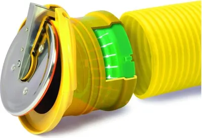 Immagine prodotto di airfit Rohrendklappe DN 110für Drainage-Rohre, gelb