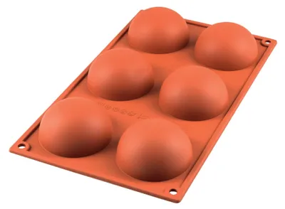Immagine prodotto di Silikomart Stampo In Silicone 6 Semisfere Antiaderente Per Dolci E Salati