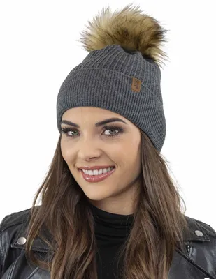 Produktbild von VIVISENCE Winter Bommelmütze Für Damen Wintermütze Mit Bommel Herbst Aus Warmem