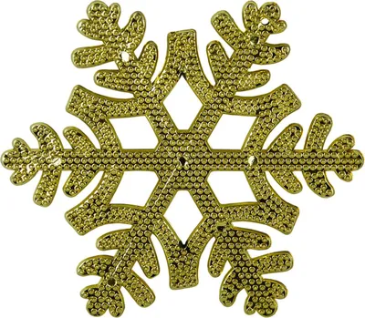 Produktbild von Christbaumschmuck Weihnachtsbaum Anhänger Tannenbaum Schmuck Stern, Farbe:Gold, Design:Schneeflocke