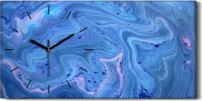 Produktbild von Leinwand Uhr Küche Wohnzimmer Bild Geräuschlos 60x30 Malerei Abstrakte Kunst - schwarze Hände