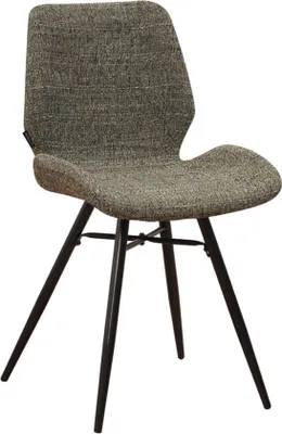 Produktbild von Esszimmerstuhl Tira – Gestoffert Chenille – Metallbeine – Hohe Rückenlehne – Esszimmer & Wohnzimmer – Grün