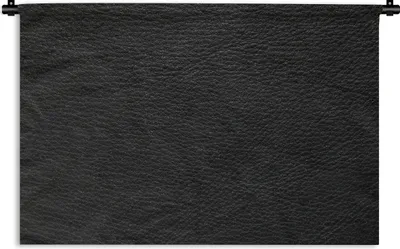 Produktbild von MuchoWow® Wandteppich Wandbehang Leder - Lederoptik - Schwarz - Grau 120x80 cm Tapisserie Dekoration Wandtuch - Wanddekorationen - Wandtücher
