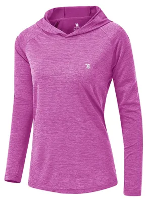 Productafbeelding van YSENTO Dames sportshirt, lange mouwen, hardloopshirt, lichtgewicht, hoodies, sweatshirts, yoga