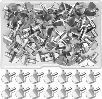 Imagen del producto de Soportes metálicos en forma de L, de 5 mm, paquete de 50 unidades, para estanterías de cocina