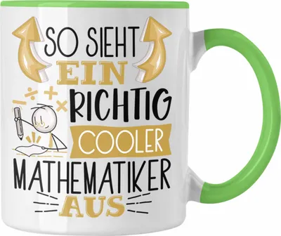 Produktbild von Trendation - Mathematiker Tasse Geschenk So Sieht Ein RIchtig Cooler Mathematiker Aus Geschenkidee Lustiger Spruch Geburtstag Becher Kaffeetasse Student Mathelehrer (Grün)