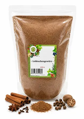Produktbild von K T 1000 g / 1 Kg Lebkuchengewürz Gewürzzubereitung für Pfefferkuchen- und Weihnachtsgebäck - 1A Qualität