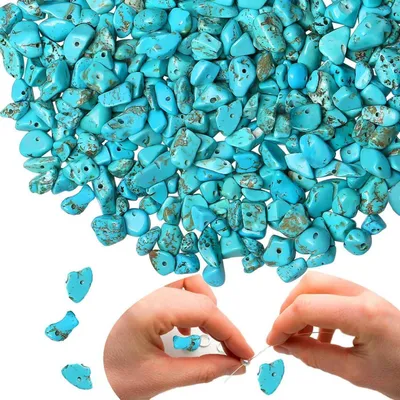 Immagine prodotto di Set di perle di cristallo blu per la creazione di gioielli fai da te 400 pezzi 5-8 mm