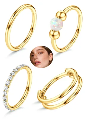 Productafbeelding van Set van 4 Neus Piercings van Chirurgisch Staal