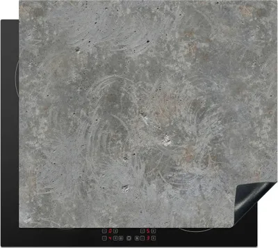 Produktbild von KitchenYeah© Herdabdeckplatte Steine - Beton - Muster , 58x51cm, Küche Deko, Glaskeramikkochfeld Herdabdeckung, Abdeckplatte fùr Kochfeld