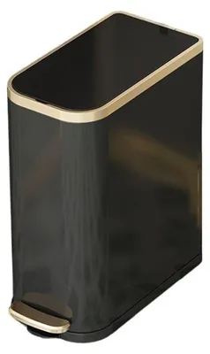 Image de Poubelle en acier inoxydable avec pédale, 15 litres
