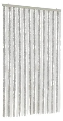 Produktbild von vidaXL Fliegenvorhang Hellgrau und Weiß 100x220 cm Chenille