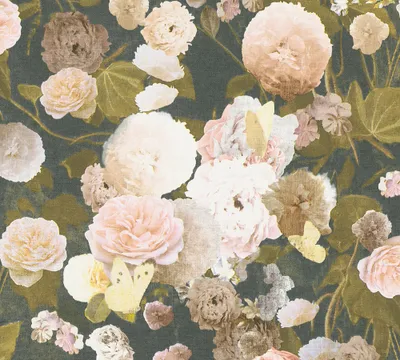 Produktbild von Livingwalls Rosentapete Paradise Garden florale Tapete Vliestapete rosa grün creme 10,05 m x 0,53 m