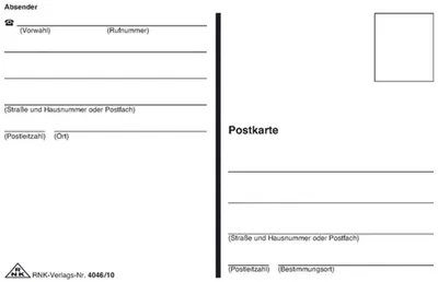 Produktbild von RNK Postkartenheft A6 10 Blatt