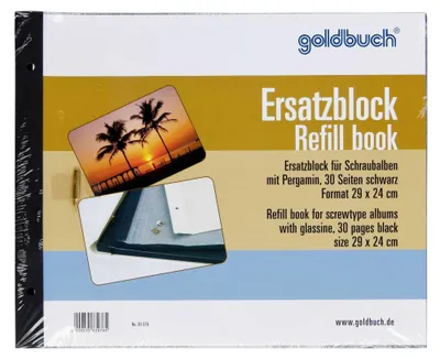 Produktbild von Goldbuch Ersatzblock       29x24 30 Seiten schw.+ Schrauben 83076